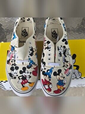 Vans Authentic Disney Mickey's Birthday 90 Anniversary Size 9.5 Men & 11 Women